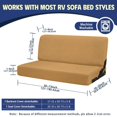 thumbnail image 7 of HUISEFOR Yellow RV Couch Covers for Sofa Bed Breathable Stretchable Furniture Protector for Camper Couch Bed, Anti-Slip & Wear-Resistant, Washable & Pet Friendly, 7 of 7