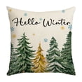 thumbnail image 2 of Wzzjkit Christmas Pillow Covers Decoration, 18x18in Christmas Green Printed Winter Throw Pillows Cushion Case Couch Decor for Christmas Home Outdoor Decorations, Christmas Pillow Cases, 2 of 7