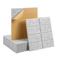 thumbnail image 1 of Paquete de 12 Paneles Acústicos Autoadhesivos de Espuma Insonorizante de Alta Densidad para , Puertas y Oficinas en Casa, Color Gris Plateado., 1 of 8