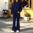 thumbnail image 5 of Enjoytime Outfits for Girls Long Sleeve Hoodie with Flared Pants 2 Piece Set Kids Fall Fashion Comfy Casual Outfit, 5 of 8