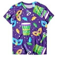 thumbnail image 4 of PMUYBHF T-Shirt Décontracté Mode Femme Col Rond Manches Courtes Imprimé Couleur 1172 m, 4 of 4