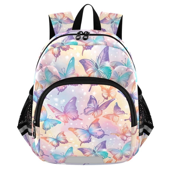 ALAZA Butterfly and Stars Mini Backpack School Bookbag Age 3-7 Medium