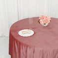 thumbnail image 6 of Balsa Circle 120" Dusty Rose Round Premium Velvet Tablecloth Event Catering Linens Banquet, 6 of 8