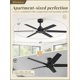 thumbnail image 5 of Ventilador de techo Fabulous de 48 pulgadas para interiores/exteriores, 6 aspas, paquete de 2, 5 of 7