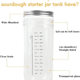 thumbnail image 3 of Bread Fermentation Glass Jar,Have Breathable Cloth Cover,Thermometer,Reusable Sour Dough Jar,Bread Baking,Large, 3 of 8