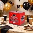 thumbnail image 4 of Linnome Grad Card Box Graduation Card Holder Box for Party Decorations Money Gift Box for High Campus College 9.1 Inch Red, 4 of 7