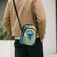 thumbnail image 3 of Xixirimido Blue Jellyfish Pattern Small Crossbody Purses Bags for Women Men Travel, Chest Sling Bag Women Casual Cross Body Bag Sling Backpack, 3 of 7