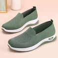 thumbnail image 6 of Willtoo Womens Orthopedic Walking & Tennis Shoes - Slip On Arch Support Sneakers, Breathable Nurse Shoes, Wide Width Mother’s Day & Birthday Gifts Green 7.5 Wide, 6 of 7
