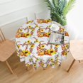 thumbnail image 2 of Fall Tablecloth Washable Pumpkin Sunflower Tablecloth Round 60 Inch Reusable Autumn Table Cloth for Holiday Party Dinner Dining Table Decor, 2 of 6