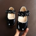 thumbnail image 3 of Girls Flower Single Princess Flat Shoes Leather Sandals, 3 of 3