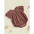 thumbnail image 5 of BemeyourBBs Newborn Baby Girls Summer Clothes Bubble Romper Outfit Puff Short Sleeve Peter Pan Doll Collar Bodysuit Jumpsuit Playsuit, 5 of 9