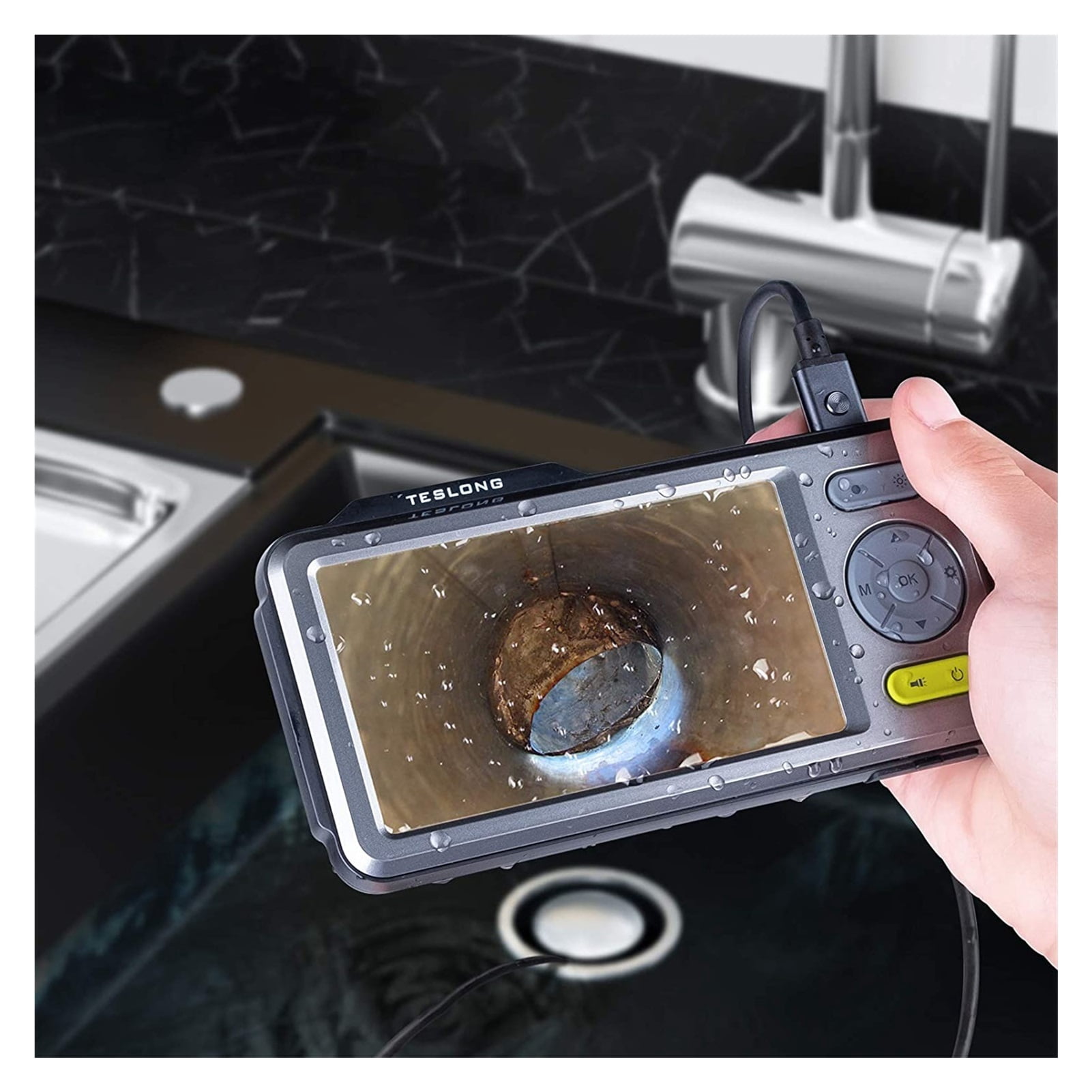 Dual Lens Endoscope With 5" Monitor NTS500B Industrial Waterproof Borescope Inspection Camera With 32GB Card Carrying Case , User-Friendly Borescopes
