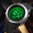 thumbnail image 5 of Mirar Reloj deportivo digital para hombre Modo de hora dual Fecha Semana Reloj despertador Retroiluminación 5ATM Impermeable Relojes de moda para hombre Pulsera para la vida diaria Regalos 1 1, 5 of 5