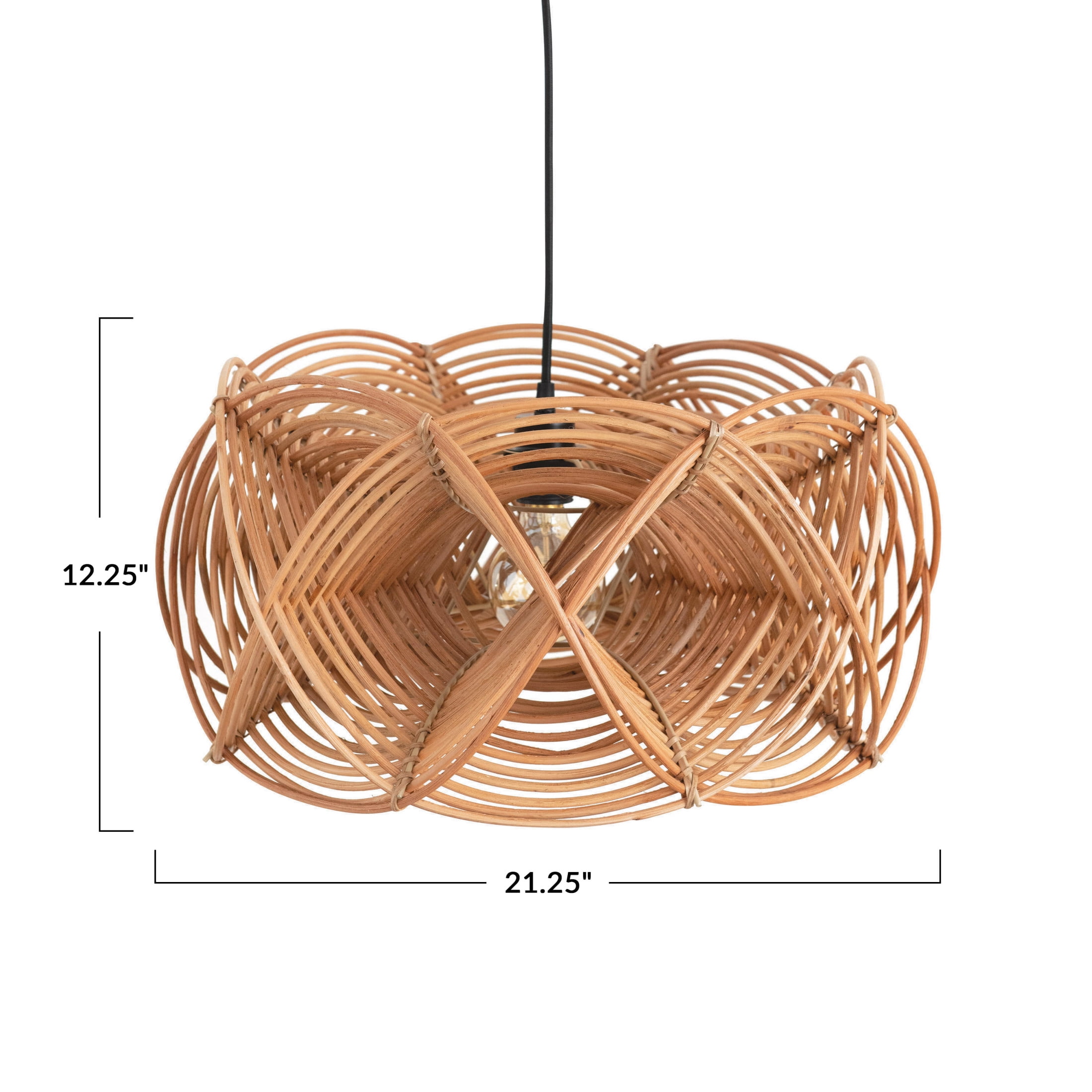 Bloomingville Bloomingville Modern Woven Rattan Ceiling Light, Natural