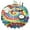 Colorful Tie Dye-1, variant on Colorful Tie Dye Pattern Round Tablecloth 60"x60",Wrinkle Wipeable Table Cloth for Kitchen Dining Room Picnic Patio Party