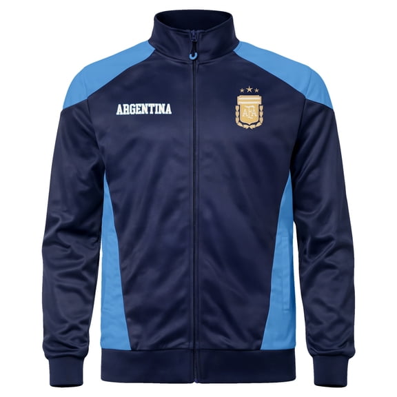 Icon Sports Argentine Football Association (AFA) Futbol Club Licensed Soccer Zipper Jacket - Adult Size - Sport Panel Navy - Medium