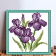 thumbnail image 2 of Kit Punto Cruz Con Flores Impresas 14 Quilates Bordado Parcial Iris (17x17 Cm), 2 of 9