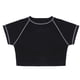 thumbnail image 4 of Camiseta corta con cuello redondo y mangas cortas con estampado de letras de mariposas Camiseta corta con estampado de letras de mariposas Diseño de última generación, 4 of 7
