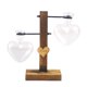 thumbnail image 3 of Jarrón de vidrio transparente hidropónico de amor creativo, contenedor de flores secas de madera, adornos decorativos de escritorio, jarrón de madera, 3 of 5