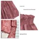 thumbnail image 5 of Top fruncido con volantes y hombros descubiertos para mujer, dobladillo suelto, manga larga acampanada, blusa con estampado de flores, camisa rosa oscuro S, 5 of 6