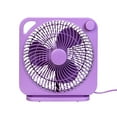 Mainstays New Style 9 inch Box Indoor Comfort Personal AC Electric Fan, 3 Speeds, Berry Chill