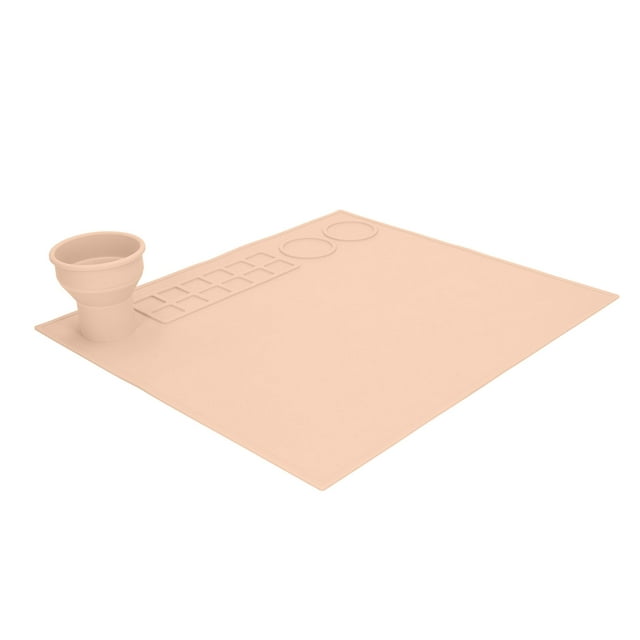 Tapete De Pintura De Silicona, Tapete De Silicona Para Arte, Tapete De Silicona Para Manualidades Con Vaso Y Soporte Para Pintura, Tapete De Silicona Para Creaciones De Bricolaje