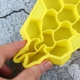 thumbnail image 2 of FUEENIRVA 2Pcs Yellow Silicone Ice Mold 12 Grids Honeycomb Shape Ice Grids Mold for Easy Storage, 2 of 8