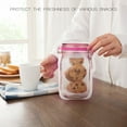 thumbnail image 3 of DEBGFS 20pcs Mason Jar Bags 3 Size Zip Lock Food Storage Bags Reusable Food Saver Bags for Food Sandwich Baking Biscuits Sweets Snack Bag, 3 of 9