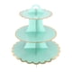 thumbnail image 1 of Billuyoard Soporte de pastel de 3 niveles, soporte de exhibición para magdalenas, magdalenas, festivales, bodas, aniversario, fiesta, , bandeja Kits de decoración para fiestas Verde, 1 of 6
