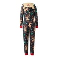 thumbnail image 3 of FOCUSNORM Matching Christmas Pjs for Family Reindeer Print Onesie Pajamas Hoodie One Piece Xmas Sleepwear Outfits, 3 of 8