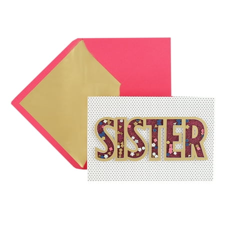 Hallmark Signature Birthday Greeting Card for Sister (Confetti (Best Birthday Greeting Cards For Sister)