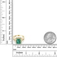 thumbnail image 4 of Gem Stone King 5.62 Cttw Emerald Cut Green Malachite 18K Yellow Gold Plated Silver Ring for Women | Gemstone Birthstone | 10X8MM Emerald Cut (Size 5), 4 of 4