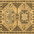 thumbnail image 1 of Ahgly Company Indoor Square Abstract Brown Modern Area Rugs, 6' Square, 1 of 4