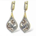 thumbnail image 1 of Luxury Temperament Drop -Shaped Ntural Gemstone Popular Jewelry Diamond -Set Zircon Dangle Earrings For Women Gift, 1 of 4