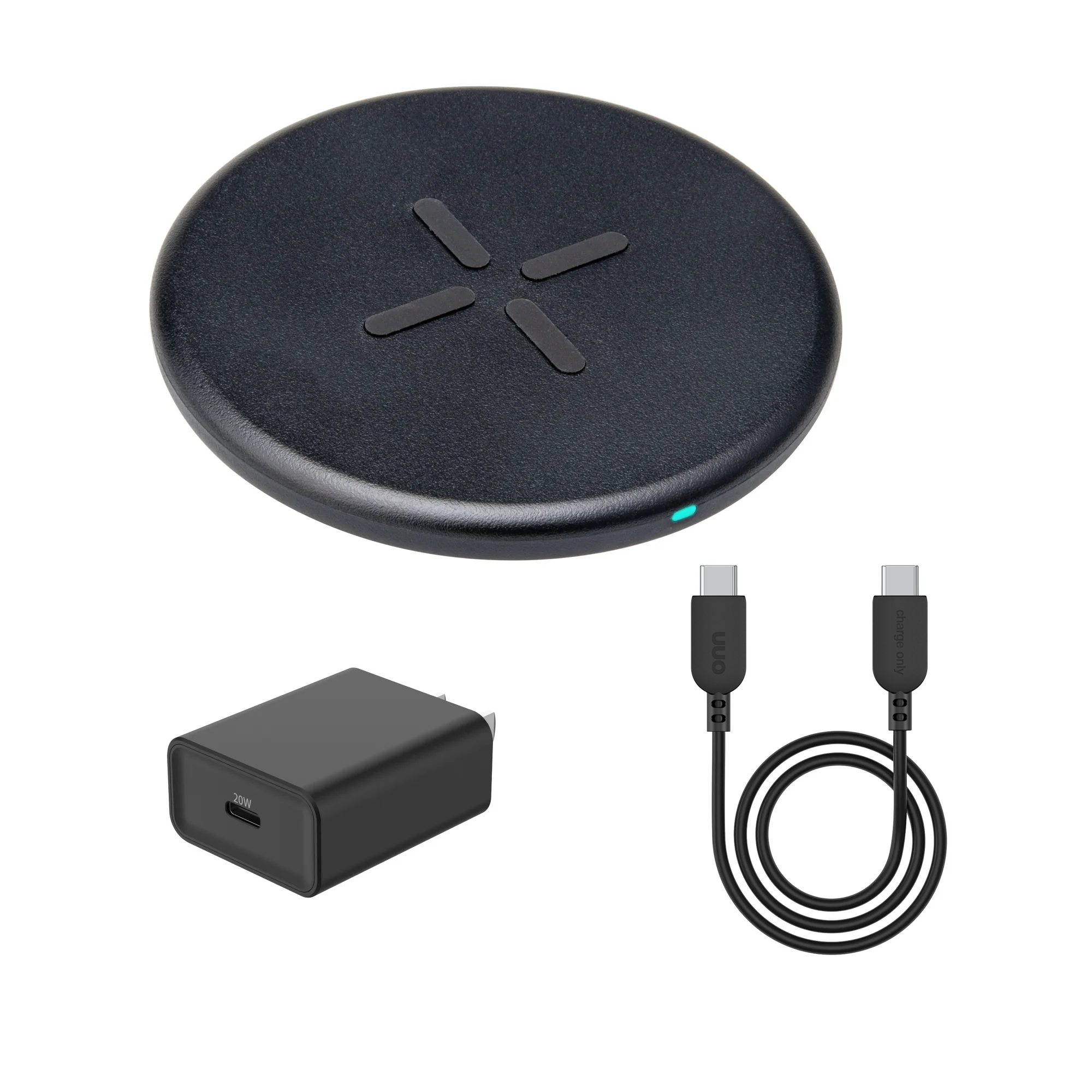 onn 10W Qi Certified Wireless Charging Pad with 5ft Cable photo 1