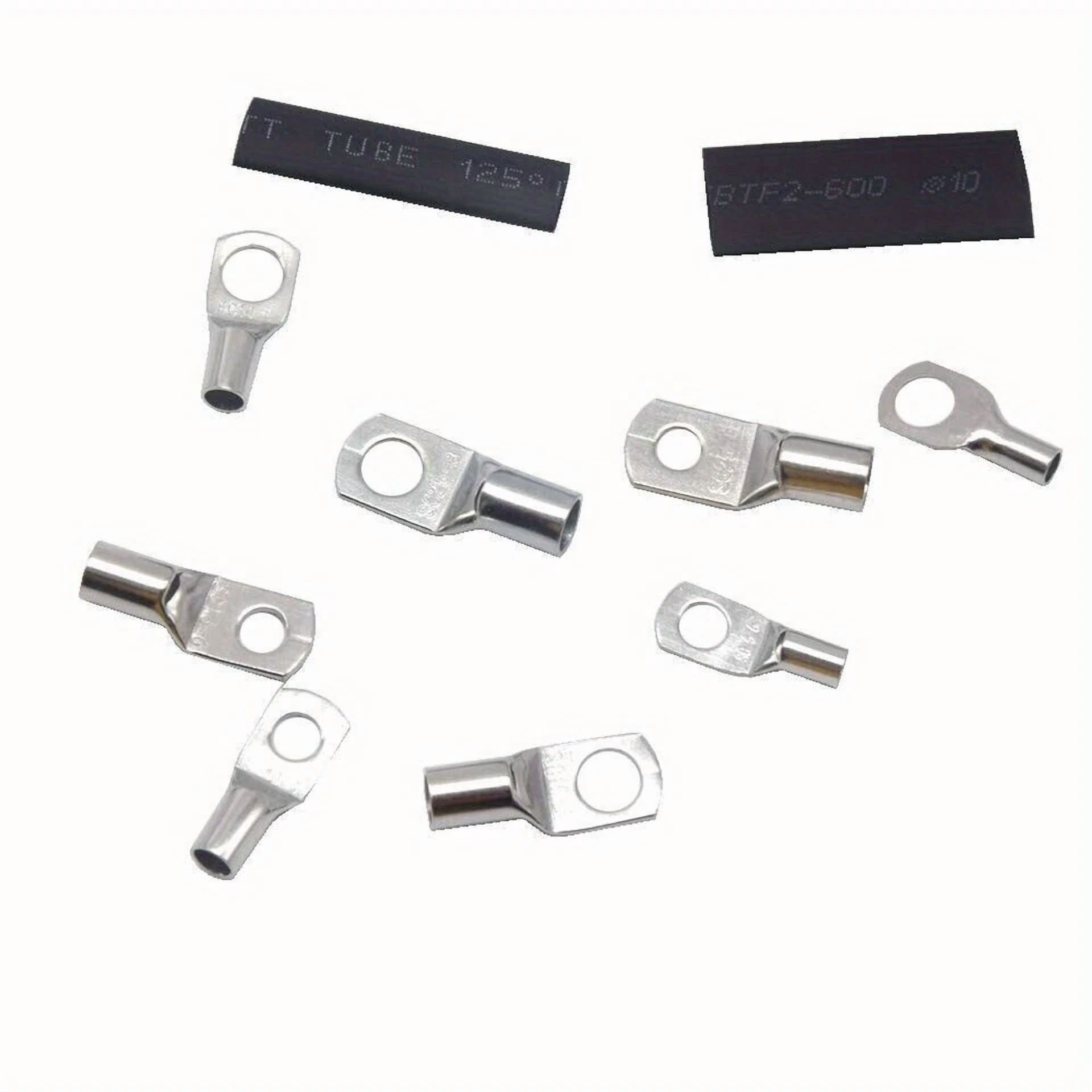 CRESTIN- 240Pcs Crimp Terminals Battery Copper Ring Cable Lugs Electrical Wire Connectors