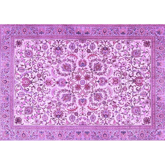 Ahgly Company Indoor Rectangle Persian Purple Traditional Area Rugs, 2' x 5'