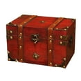 thumbnail image 4 of Shoreew Wooden Storage Box with Lock Large Capacity Multipurpose Decorative Treasure Chest Retro Style Storage Organizer, 4 of 7