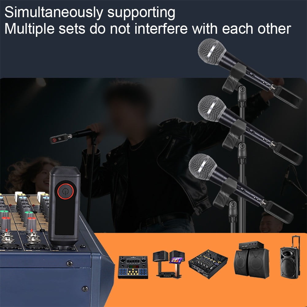 2.4GHz Wireless Microphone System Wired Dynamic Coil Condenser Mic Converter 1/2 Rechargeable XLR Transmitter Receiver Mic Parts
