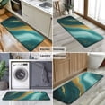 thumbnail image 6 of Teal Gold Marble Pattern Kitchen Rug Mat,Kitchen Runner Rugs Non Skid Washable,Decorative Kitchen Floor Mats for Kitchen,Sink,Laundry,17"x47.2", 6 of 7