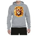 thumbnail image 2 of Lion With Sunglasses Animal Lover Unisex Graphic Hoodie Sweatshirt, Heather Grey, 2XL, 2 of 3