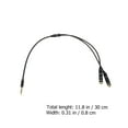 thumbnail image 2 of ADDHAT Divisor De Audio Negro 3.5mm Para Auriculares Y Micrófono Con Duraderas, 2 of 5