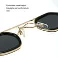 thumbnail image 1 of Becaristey Élégant Petit Rond Steampunk avec Protection Polarisée Lentille PC Hommes Femmes Steampunk à la Mode Or Transparent 1Set, 1 of 6