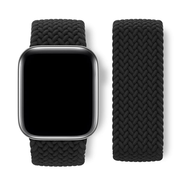Ndcxsfigh Correa Nailon Trenzado para Apple Watch Series S9/8/SE/7/6 38/40/41 Mm (M Negro)