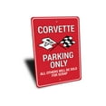 thumbnail image 3 of Corvette Parking Novelty Decor, Metal Wall Sign - 10x14 Inches, 3 of 4