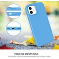 thumbnail image 6 of for iPhone 12 and iPhone 12 Pro Case Liquid Silicone Soft Gel Rubber Microfiber Lining Cushion Texture Cover Shockproof Protective-Blue, 6 of 15