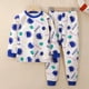thumbnail image 3 of Ropa interior térmica de invierno para niños y niñas, conjuntos de pijama de algodón de dibujos animados, trajes de manga larga, ropa de dormir para bebés, 2-14T, 3 of 4