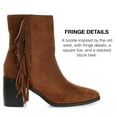 thumbnail image 3 of Journee Collection Womens Noriah Tru Comfort Foam Inside Zip Stacked Heel Booties, 3 of 6