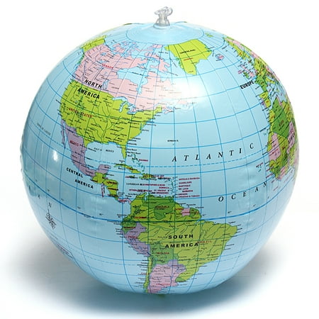15inch Inflatable Countries Cities Earth World Globe Map Beach Ball Students Education Geography Kids Soft Inflatable Globe