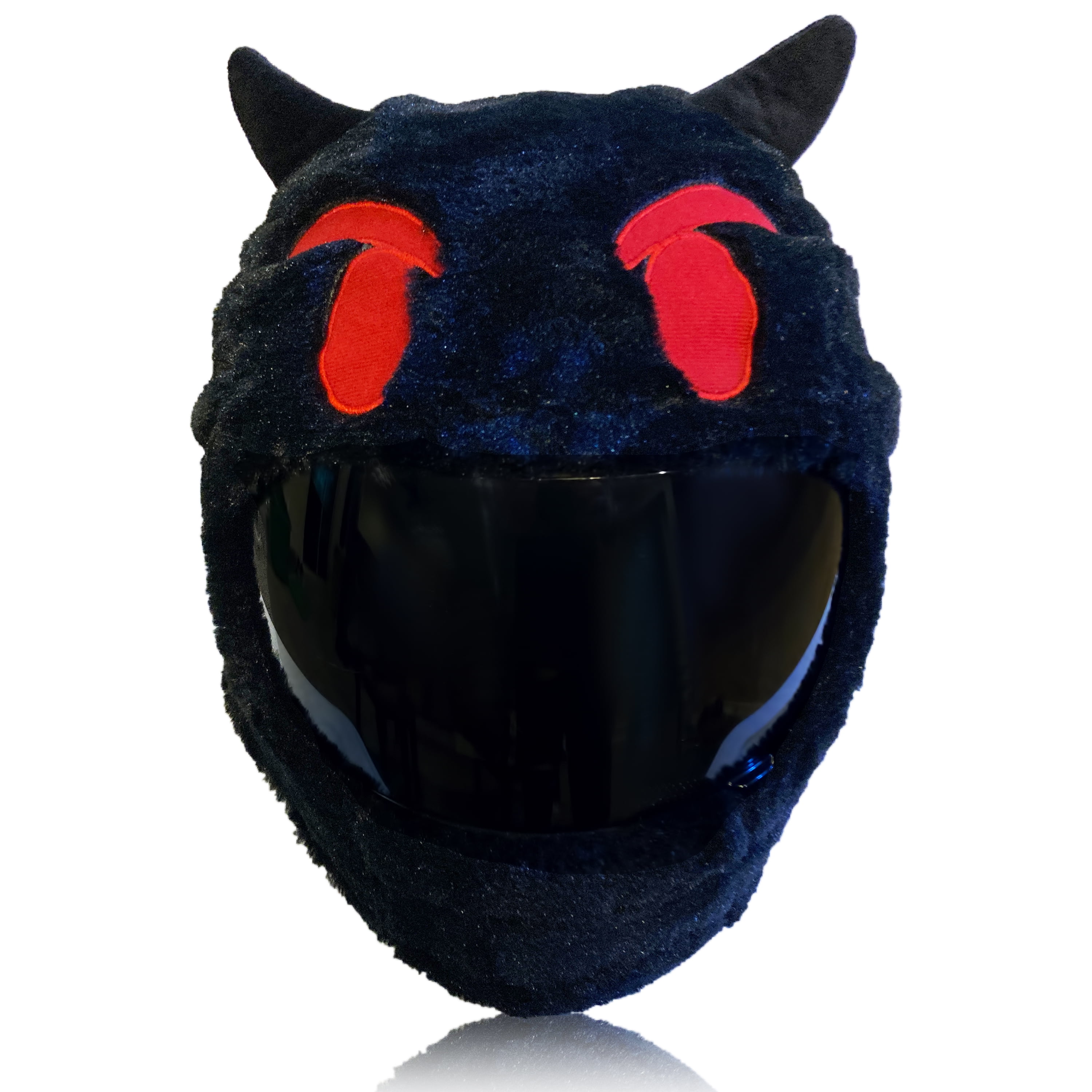 Black Devil Emoji Motorcycle Helmet Cover Sleeve, Funny Cool Emoji Full